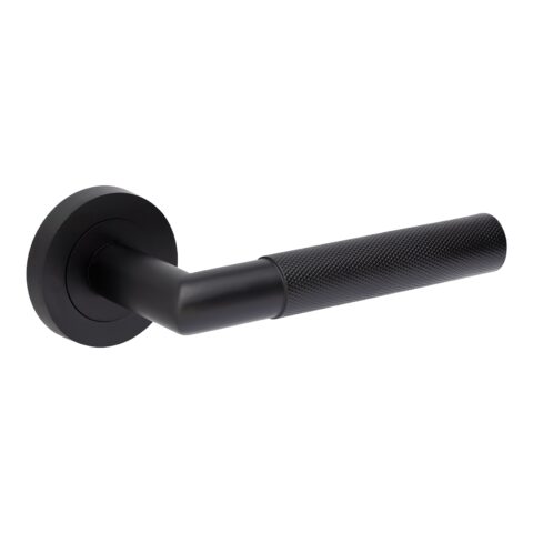 Zanda Vertex Round Passage Lever Set Matte Black