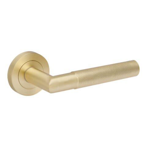 Zanda Vertex Round Dummy Lever Handle Satin Brass