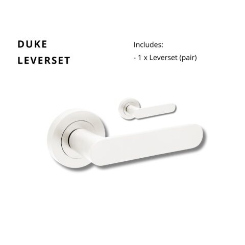 Zanda Duke Round Lever Only White
