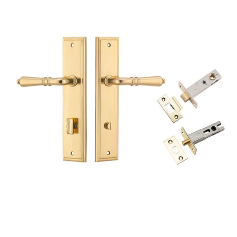 Iver Sarlat Stepped Privacy Lever Kit Polished Brass