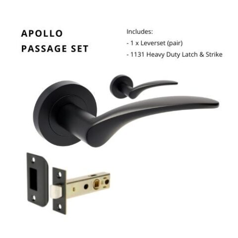 Zanda Apollo Round Passage Set Matte Black