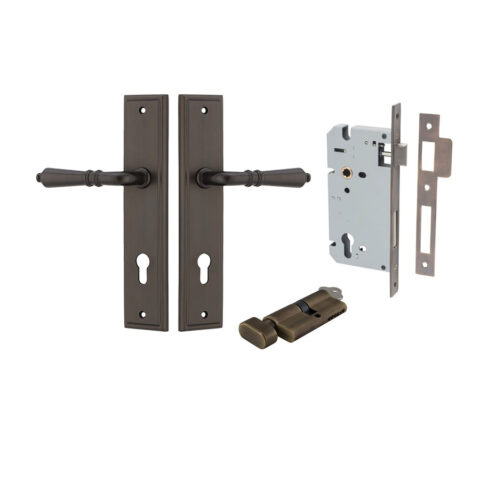 Iver Sarlat Stepped Entrance Key/Thumb Lever Kit Signature Brass