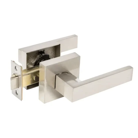 Zanda Trident Square Passage Lever Set Brushed Nickel