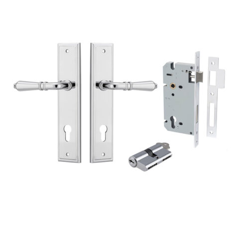 Iver Sarlat Stepped Entrance Key/Key Lever Kit Polished Chrome