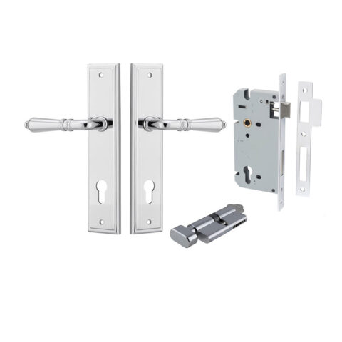 Iver Sarlat Stepped Entrance Key/Thumb Lever Kit Polished Chrome