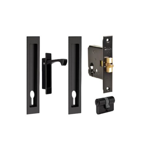 Zanda Verve 300mm Sliding Door Pull Key Matte Black
