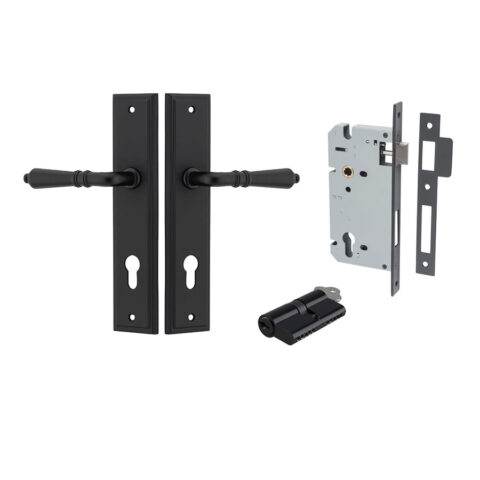 Iver Sarlat Stepped Entrance Key/Key Lever Kit Matte Black
