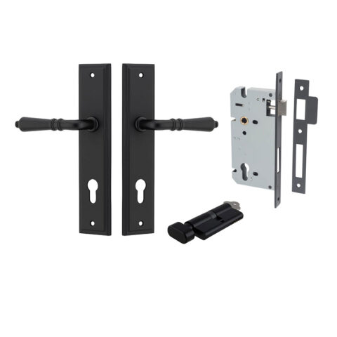 Iver Sarlat Stepped Entrance Key/Thumb Lever Kit Matte Black