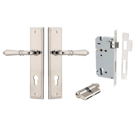 Iver Sarlat Stepped Entrance Key/Key Lever Kit Polished Nickel