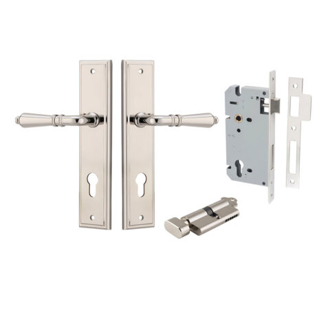 Iver Sarlat Stepped Entrance Key/Thumb Lever Kit Polished Nickel