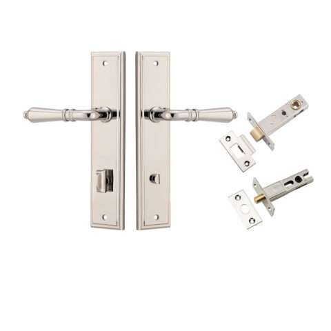 Iver Sarlat Stepped Privacy Lever Kit Polished Nickel
