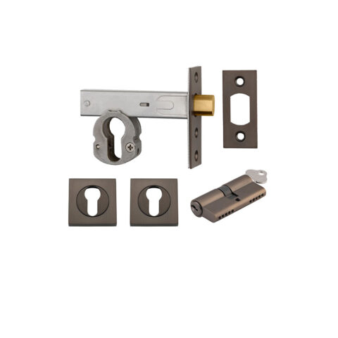 Iver Square Euro Mortice Deadbolt Kit Key/Key Signature Brass