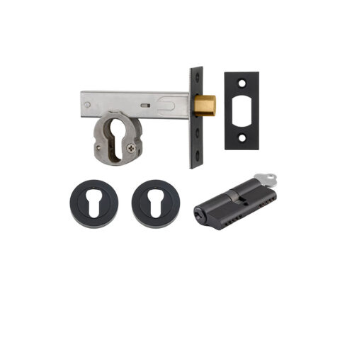 Iver Euro Mortice Deadbolt Kit Key/Key Matte Black