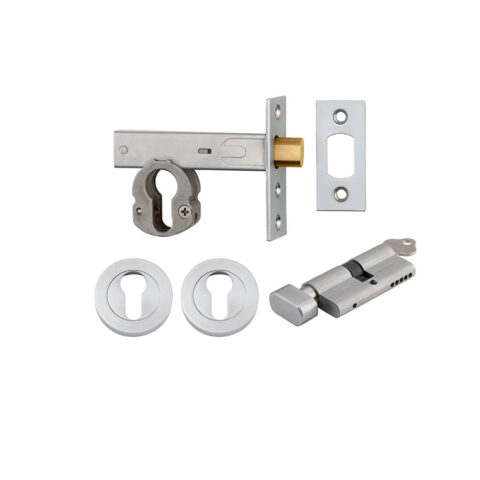 Iver Euro Mortice Deadbolt Kit Key/Thumb Brushed Chrome