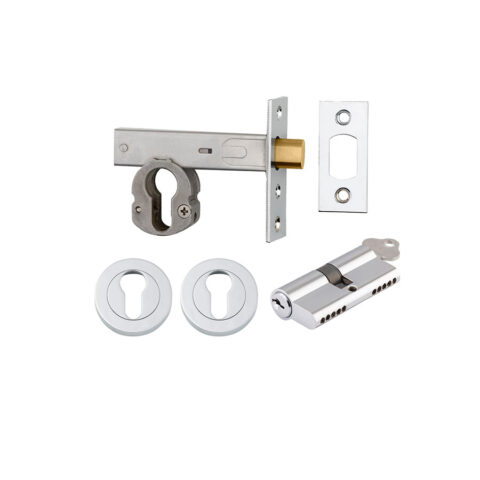 Iver Euro Mortice Deadbolt Kit Key/Key Polished Chrome