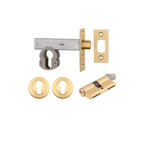 Iver Euro Mortice Deadbolt Kit Key/Key Brushed Brass