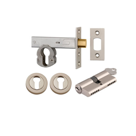 Iver Euro Mortice Deadbolt Kit Key/Key Satin Nickel