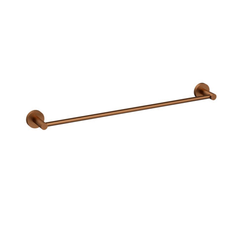 P&P Plus Otus Slimline SS304 Single Towel Rail 600mm Brushed Cooper