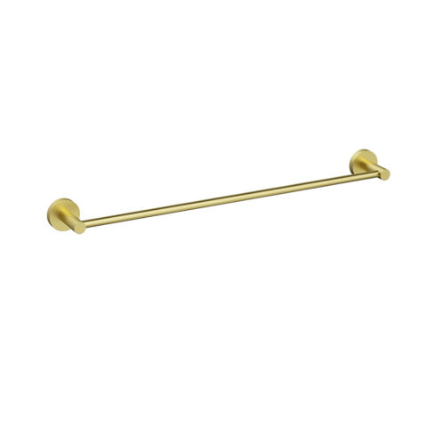 P&P Plus Otus Slimline SS304 Single Towel Rail 600mm Brushed Gold