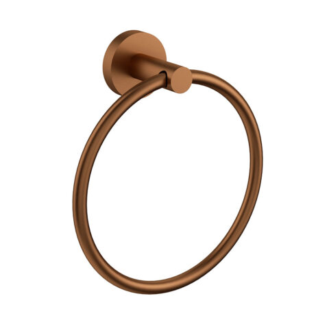 P&P Plus Otus Slimline SS304 Towel Ring Brushed Cooper