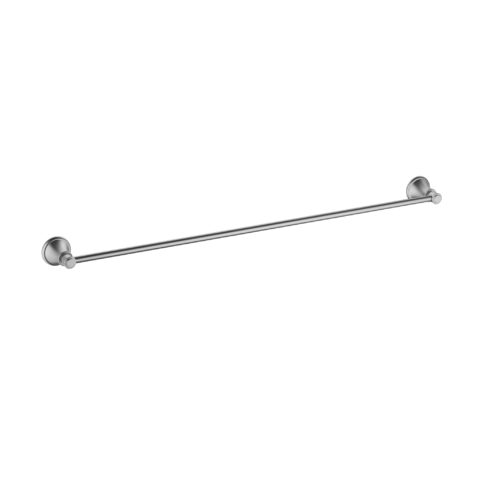Ikon Clasico 800mm Single Towel Rail Brushed Nickel