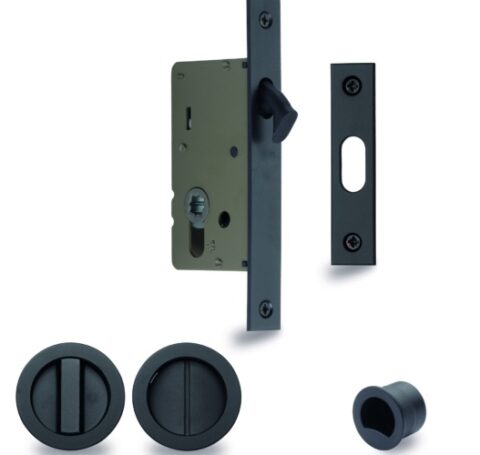 Zanda Visca Privacy Sliding Door Pull Matte Black