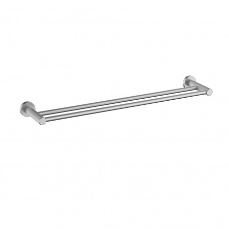 Ikon Linie 800mm Double Towel Rail Brushed Nickel