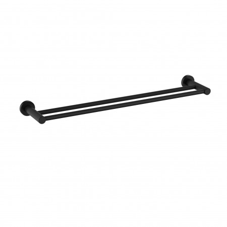 Ikon Linie 800mm Double Towel Rail Matte Black