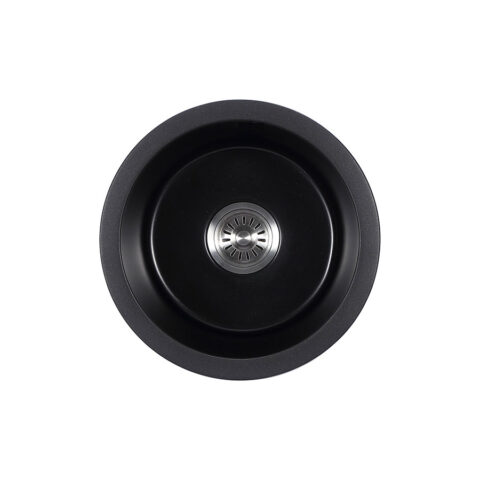 Cora Round Black Granite Sink