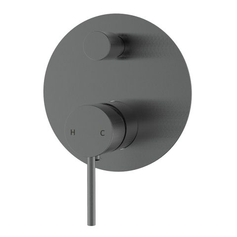 Ikon Hali Wall Mixer With Diverter Gunmetal