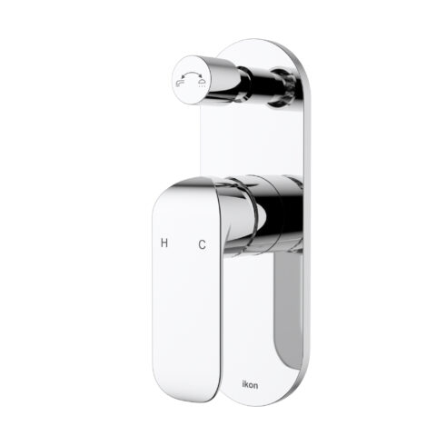 Ikon Kara Wall Mixer With Diverter Chrome