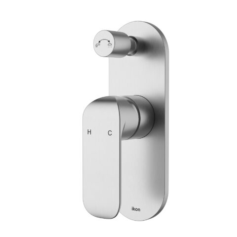 Ikon Kara Wall Mixer With Diverter Brushed Nickel