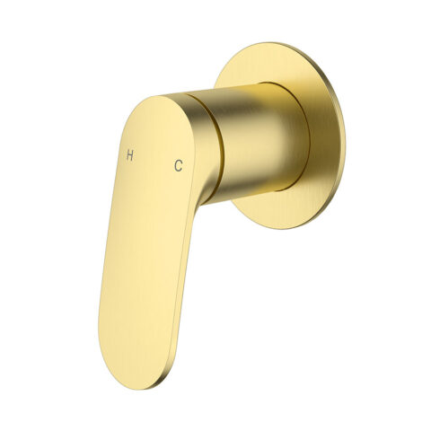 Ikon Sulu II Wall Mixer Trim Kit Brushed Gold