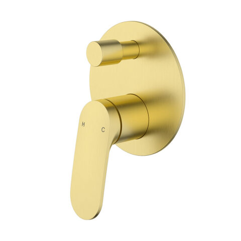 Ikon Sulu II Wall Diverter Mixer Trim Kit Brushed Gold