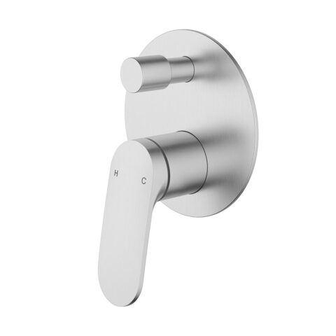 Ikon Sulu II Wall Diverter Mixer Trim Kit Brushed Nickel