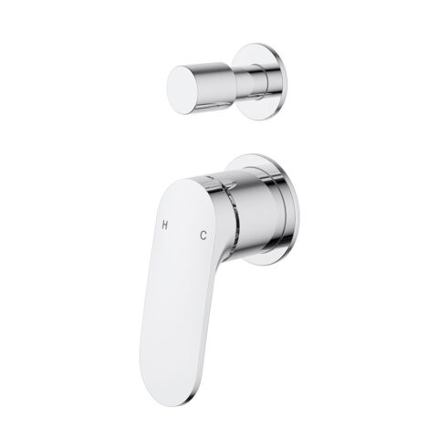 Ikon Sulu II Separate Wall Diverter Mixer Trim Kit Chrome