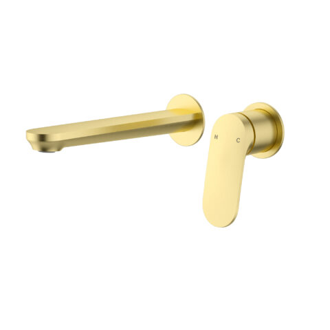 Ikon Sulu II Separate Wall Basin Mixer Trim Kit Brushed Gold
