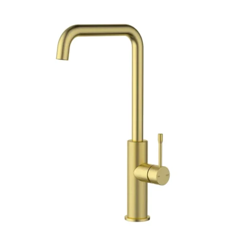 Ikon Linie Squareneck Sink Mixer Brushed Gold