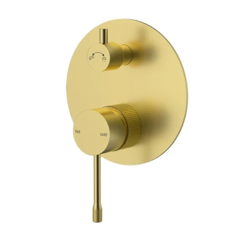 Ikon Linie Wall Diverter Mixer Trim Kit Brushed Gold