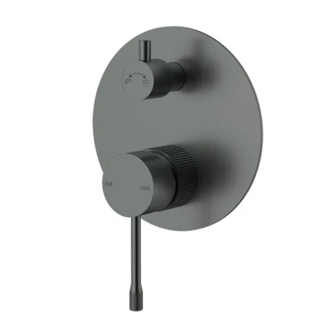 Ikon Linie Wall Diverter Mixer Trim Kit Gunmetal