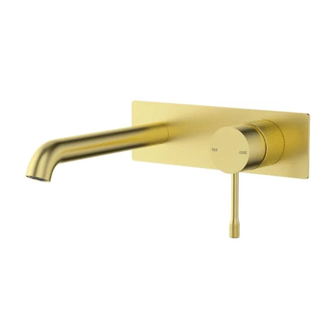 Ikon Linie Wall Basin Mixer Trim Kit Brushed Gold