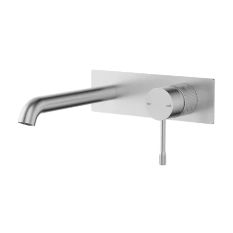 Ikon Linie Wall Basin Mixer Trim Kit Brushed Nickel