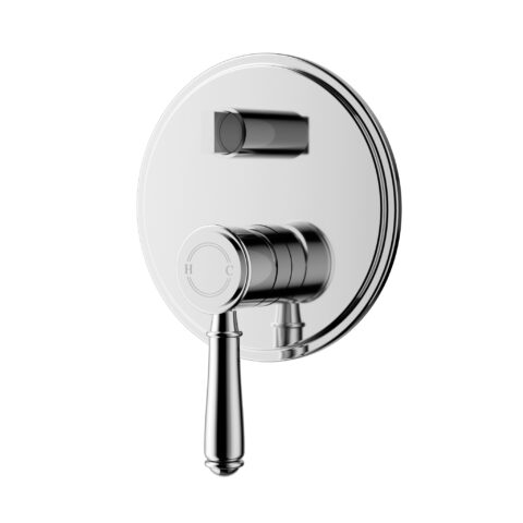 Ikon Clasico Wall Mixer Diverter Trim Kit Chrome