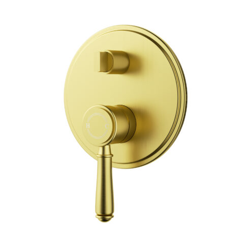 Ikon Clasico Wall Mixer Diverter Trim Kit Brushed Gold