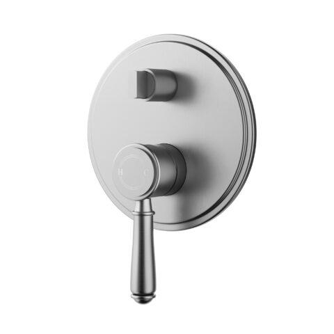 Ikon Clasico Wall Mixer Diverter Trim Kit Brushed Nickel