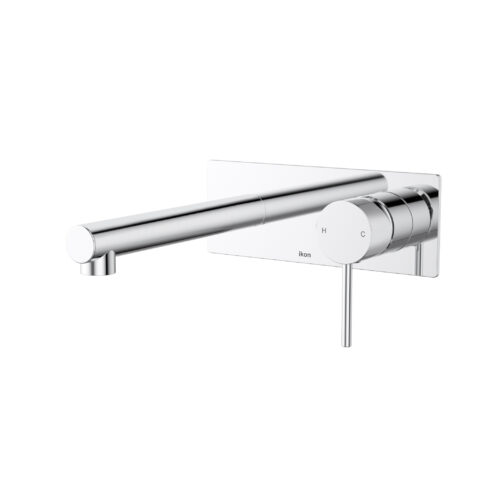 Ikon Hali Wall Basin Mixer With Straight Spout Chrome
