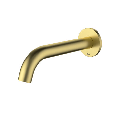 Ikon Hali Curved Wall Spout Brushed Gold