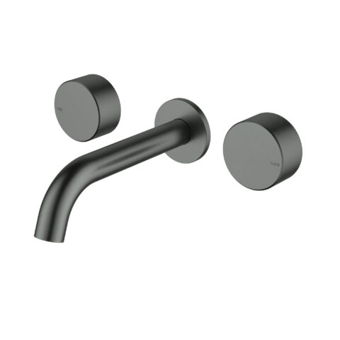 Ikon Hali 1/4 Turn C/D Wall Basin Set Gunmetal