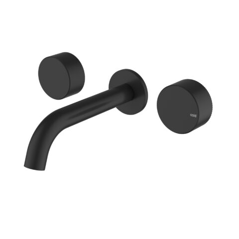 Ikon Hali 1/4 Turn C/D Wall Basin Set Matte Black