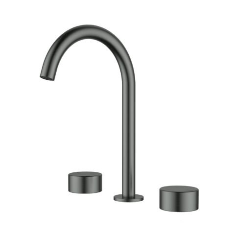 Ikon Hali 1/4 Turn C/D Basin Set Gunmetal